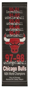1997-98 Chicago Bulls Championship City of Chicago Street Banner